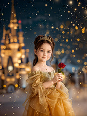 Personalized Princess Portrait: Custom Belle Art, Kids Birthday Gift (Digital File) - Image 2