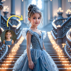 Personalized Cinderella Portrait: Custom Princess Art (Digital File) - Image 1