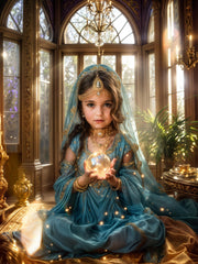 Personalized Princess Portrait: Custom Kids Birthday Gift (Digital File) - Image 2