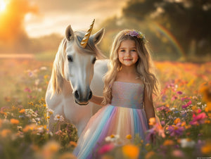 Personalized Princess Unicorn Portrait: Custom Kids Birthday Gift (Digital File) - Image 2