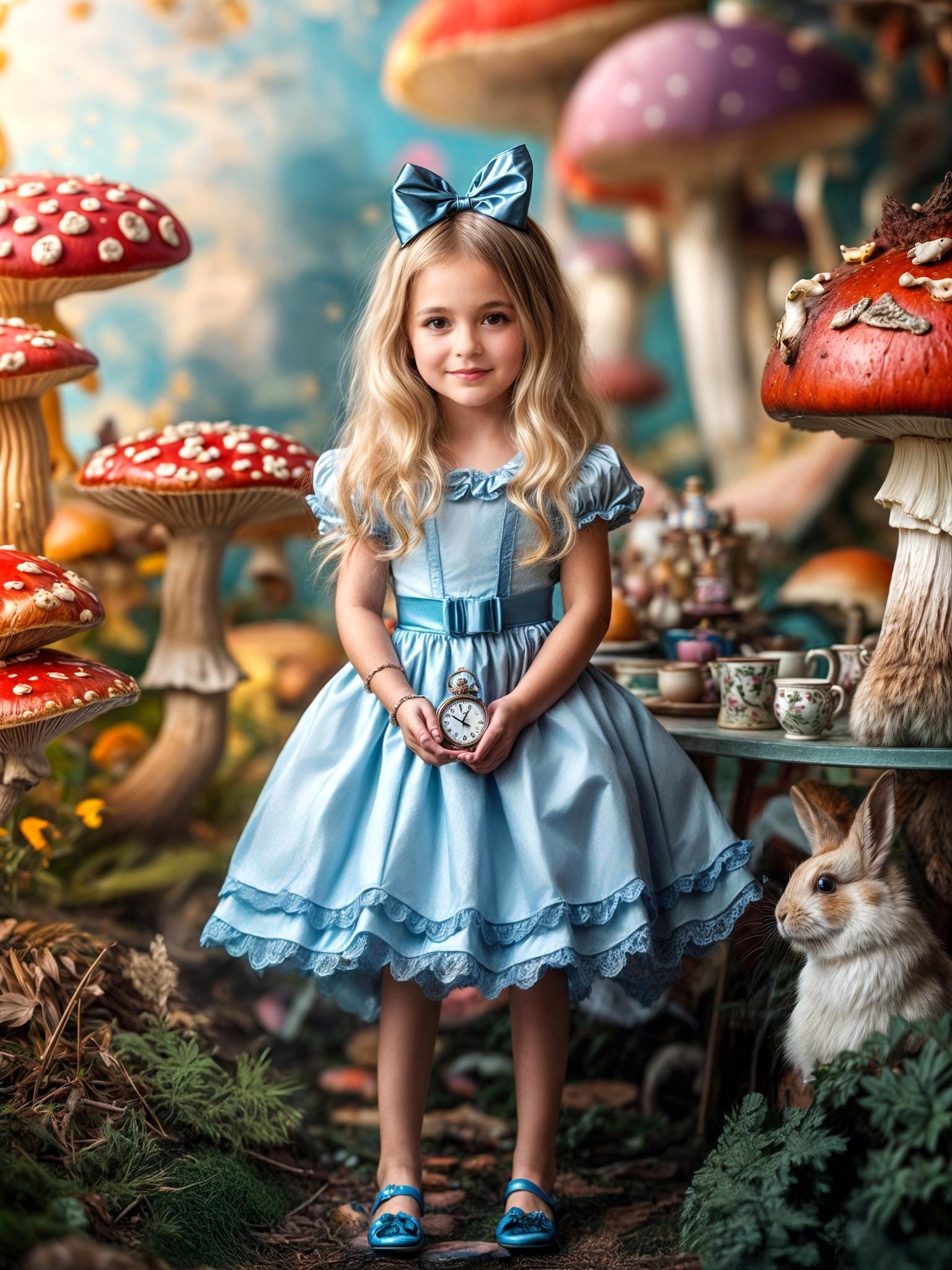 Custom Alice in Wonderland Portrait from Photo: Fantasy Birthday Gift (Digital File) - Image 2