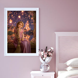 Custom Rapunzel Portrait: Fairytale Princess Art, Fantasy Child Gift (Digital or Canvas - Image 7