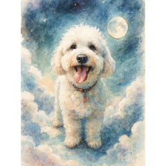 Custom Dog Portrait Watercolor - Celestial Pet Memorial Print - Image 3