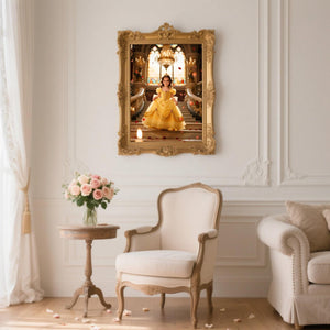 Personalized Princess Portrait: Custom Belle Art, Birthday Gift (Digital File or Print Options Available) - Image 7