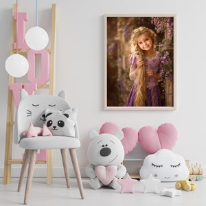 Custom Rapunzel Portrait: Fairytale Princess Art, Fantasy Child Gift - Image 8