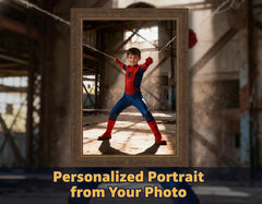 Custom Spiderman Portrait | Industrial Warehouse Scene | Superhero Wall Art | Digital Download - Image 1