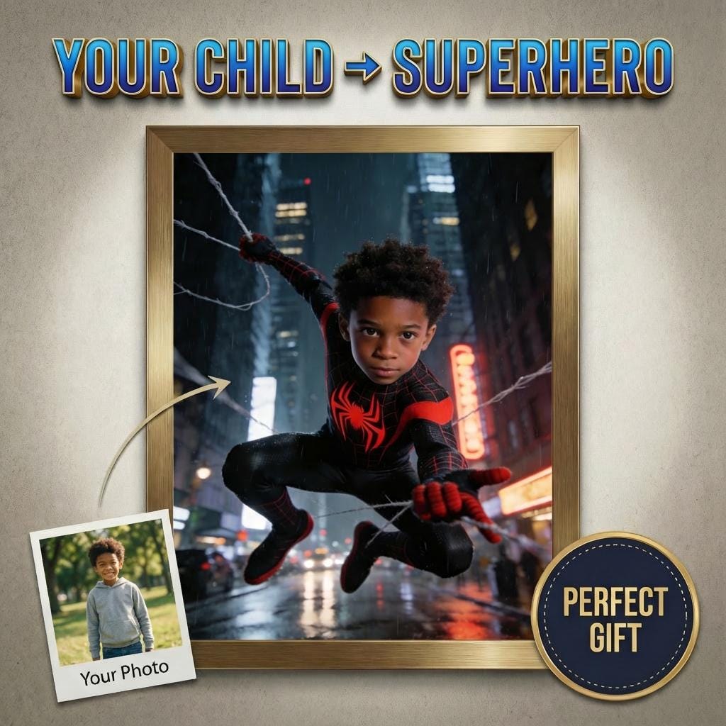 Custom Miles Morales Portrait | Personalized Superhero Son Gift (Digital Download) - Image 1