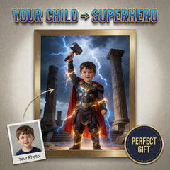 Custom Thor Portrait, Personalized God of Thunder Gift - Image 1