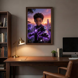 Custom Black Panther Portrait, Wakanda Superhero Gift for Boys - Image 10