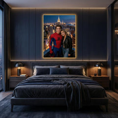 Custom Spider-Man Couple Portrait, Personalised Superhero Gift for Anniversary, Wall Art - Image 4