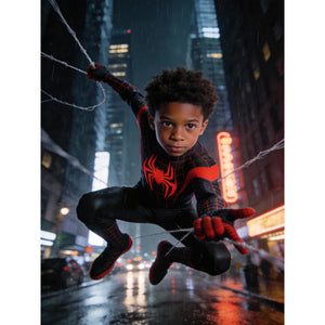 Custom Miles Morales Portrait | Personalized Superhero Son Gift (Digital Download) - Image 2