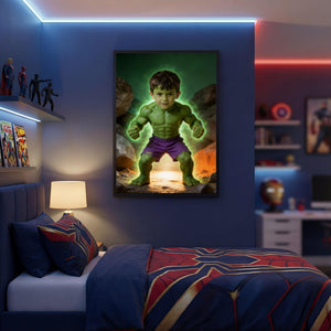 Custom Hulk Portrait, Personalized Superhero Gift for Boys - Image 8