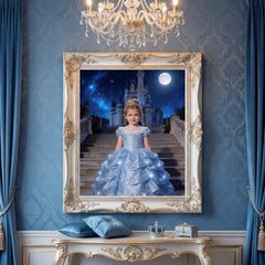 Custom Cinderella Portrait From Photo, Personalized Fairy Tale Gift for Girl, Princess Wall Art - Image 4