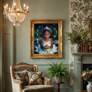 Custom Tiana Portrait From Photo, Personalized Princess and the Frog Gift, African American Wall Art - Image 4