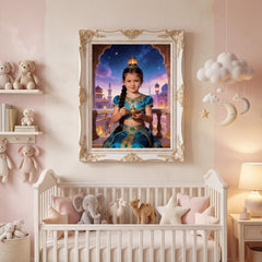 Custom Jasmine Portrait From Photo, Personalized Aladdin Princess Gift for Girl, Arabian Wall Art - Image 4