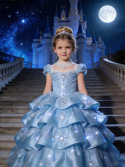 Custom Cinderella Portrait From Photo, Personalized Fairy Tale Gift for Girl, Princess Wall Art - Image 2