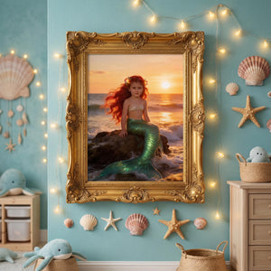 Custom Mermaid Portrait From Photo, Personalized Ocean Princess Wall Art (Digital File or Poster/Canvas Option Available). - Image 5