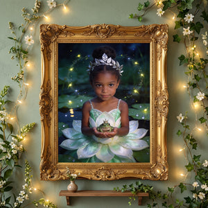 Custom Tiana Portrait From Photo, Personalized Princess and the Frog Gift, African American Wall Art - Image 7