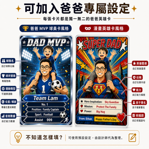 MVP球員卡與漫畫英雄卡專屬設定欄位