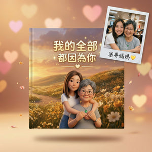 成人版繪本封面 mockup + 真人 Polaroid