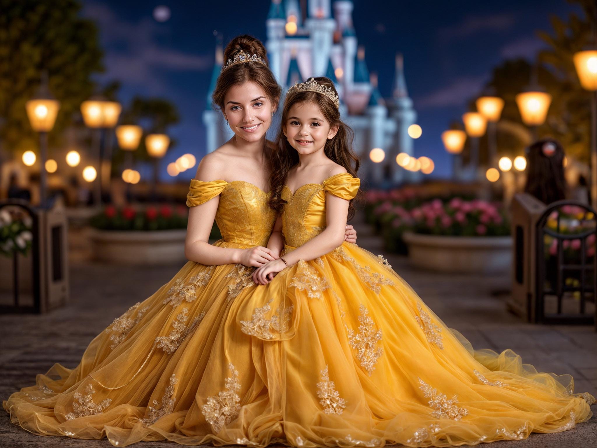 Personalized Princess Portrait: Custom Family Art (Digital File) - Image 2