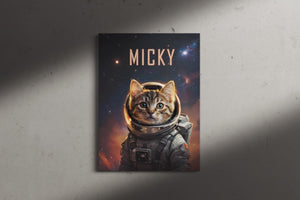 Cat Lover Gift | Astronaut Cat Portrait | Personalized Pet Wall Art | Custom Digital Artwork | Unique Home Decor - Image 3