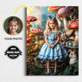 Custom Alice in Wonderland Portrait from Photo: Fantasy Birthday Gift (Digital File) - Image 1