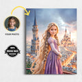 Personalized Rapunzel Princess Portrait: Custom Birthday Gift (Digital File) - Image 1