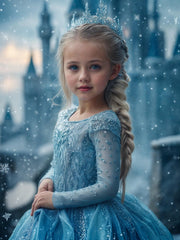 Personalized Princess Portrait: Custom Elsa Art, Birthday Gift (Digital File) - Image 2