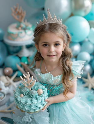 Personalized Mermaid Birthday Portrait: Custom Princess Invitation (Digital File) - Image 2