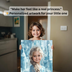 Personalized Elsa Princess Portrait: Custom Digital Art, Birthday Gift - Image 2