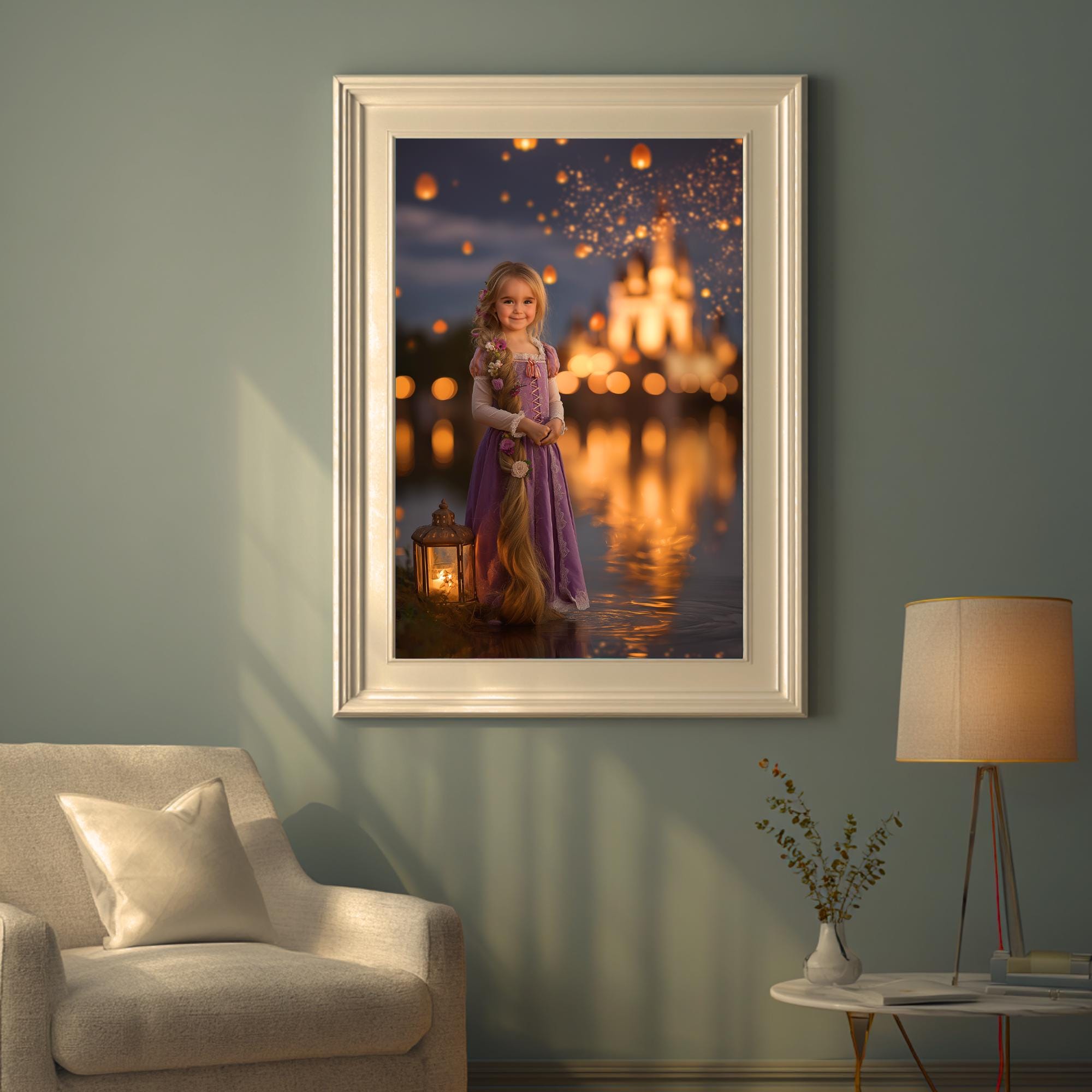 Personalized Rapunzel Princess Portrait: Custom Digital Art, Birthday Gift - Image 7