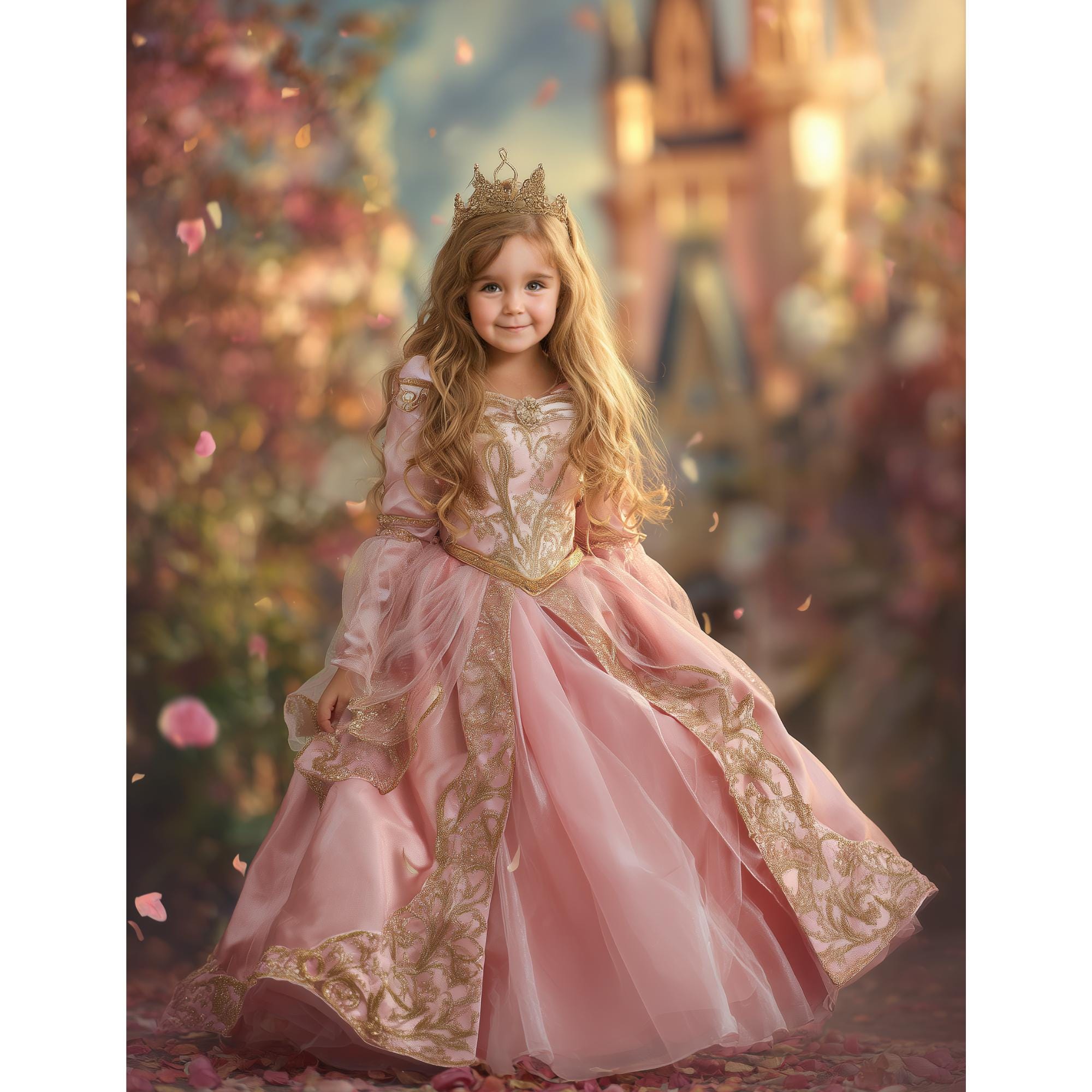 Custom Princess Aurora Portrait: Fantasy Child Art, Sleeping Beauty (Digital or Canvas Print) - Image 3