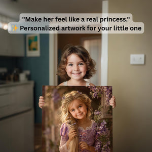 Custom Rapunzel Portrait: Fairytale Princess Art, Fantasy Child Gift - Image 3