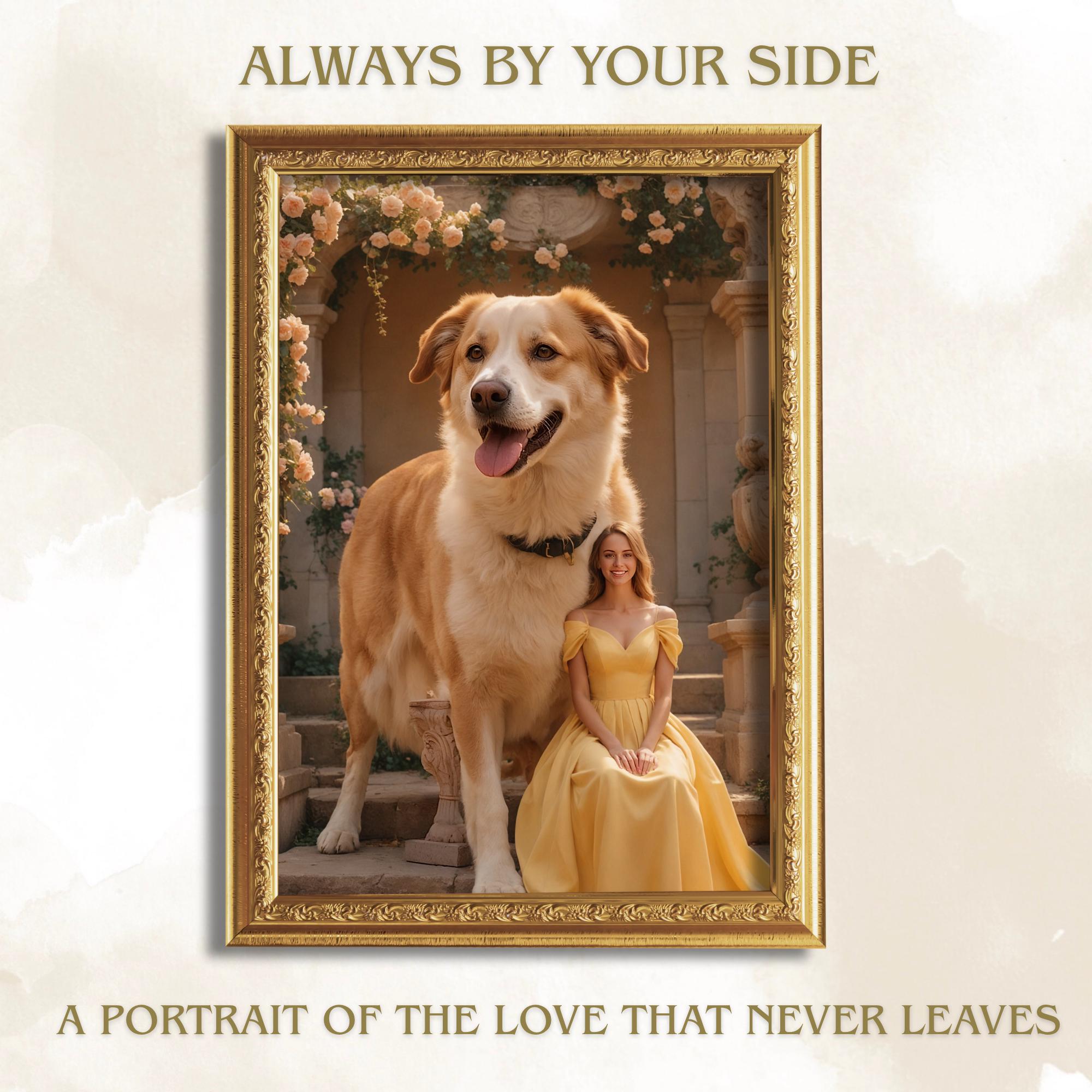 Custom Guardian Beast Portrait Digital Painting – Dreamy Pet & Owner Fantasy Art - Image 7