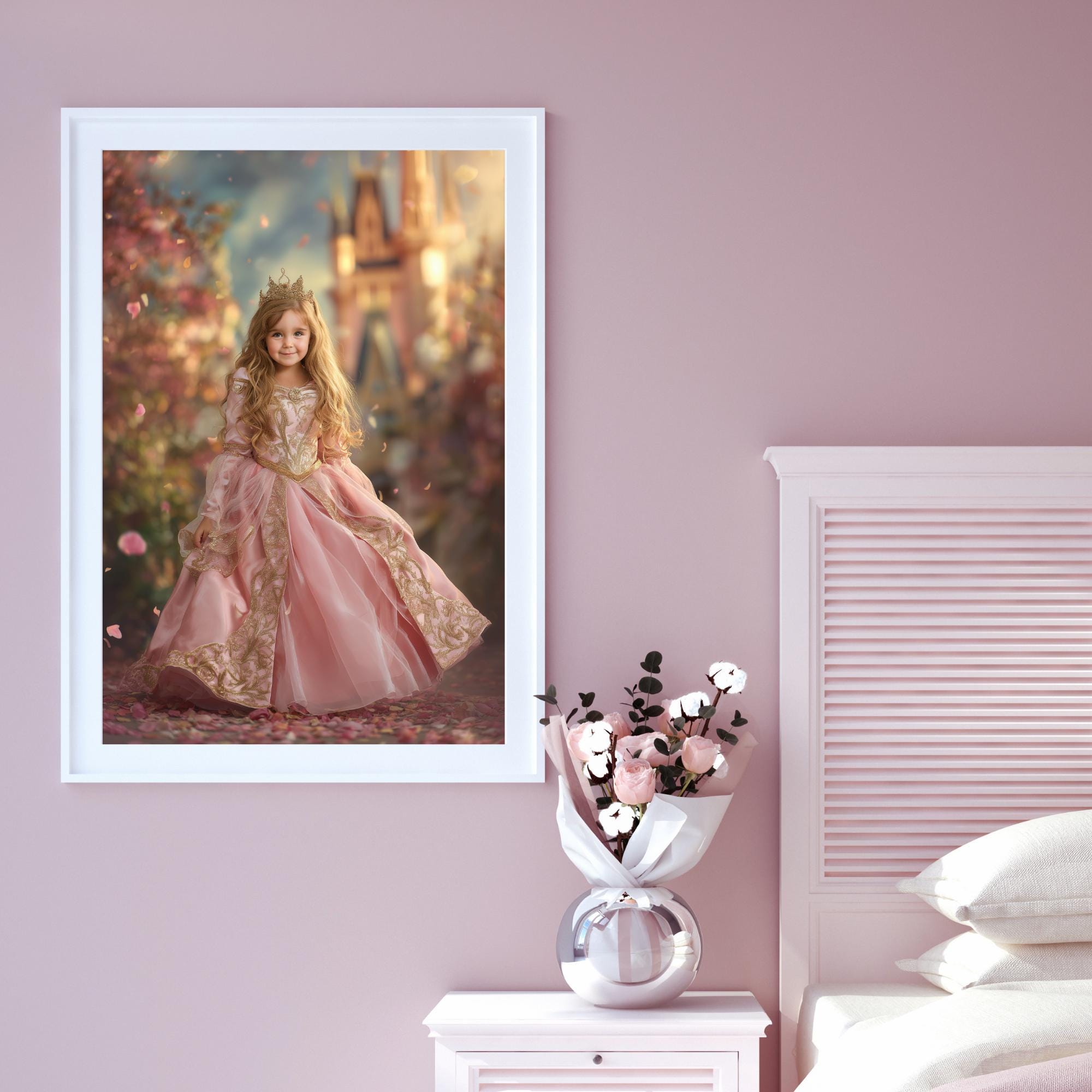 Custom Princess Aurora Portrait: Fantasy Child Art, Sleeping Beauty (Digital or Canvas Print) - Image 7