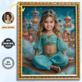 Custom Jasmine Portrait Digital or Canvas Print, Fantasy Princess Child Artwork Gift - Image 1