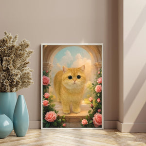 Custom Cat Portrait Canvas - Baroque Garden Style Pet Memorial - Image 4