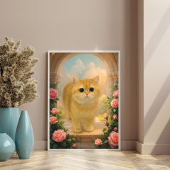 Custom Cat Portrait Canvas - Baroque Garden Style Pet Memorial - Image 4