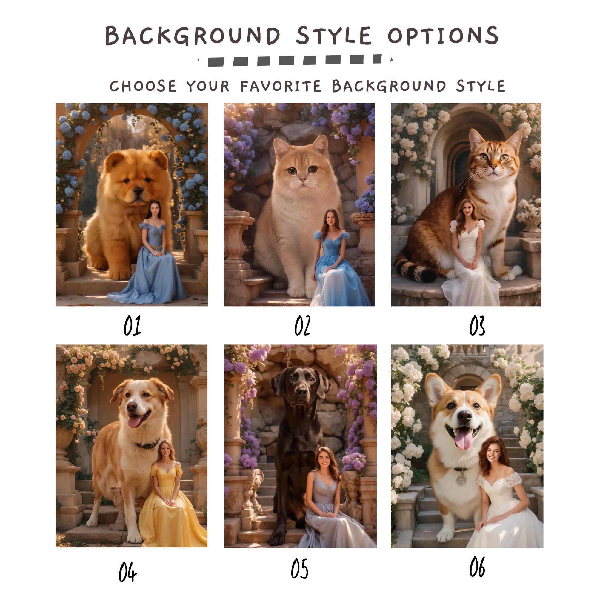 Custom Guardian Beast Portrait Digital Painting – Dreamy Pet & Owner Fantasy Art - Image 4