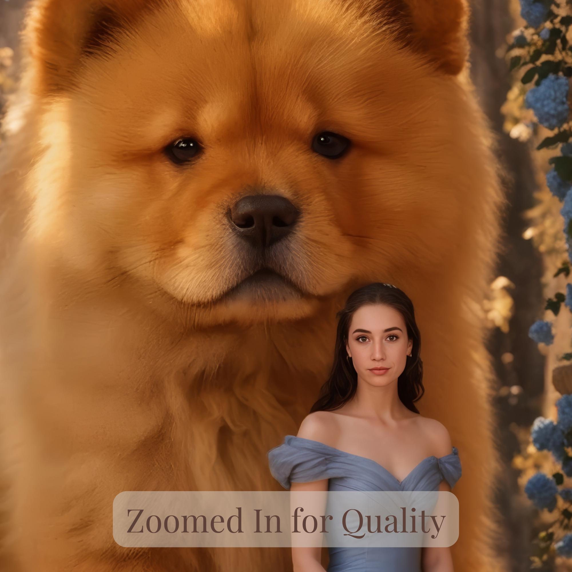 Custom Guardian Beast Portrait Digital Painting – Dreamy Pet & Owner Fantasy Art - Image 9