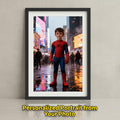 Custom Spiderman Portrait | Times Square Neon Art | Superhero Boy Gift | Digital Download - Image 1