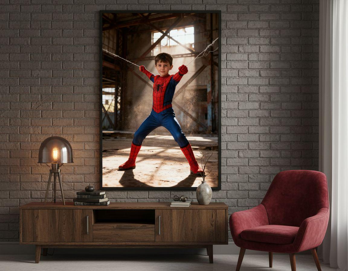 Custom Spiderman Portrait | Industrial Warehouse Scene | Superhero Wall Art | Digital Download - Image 8