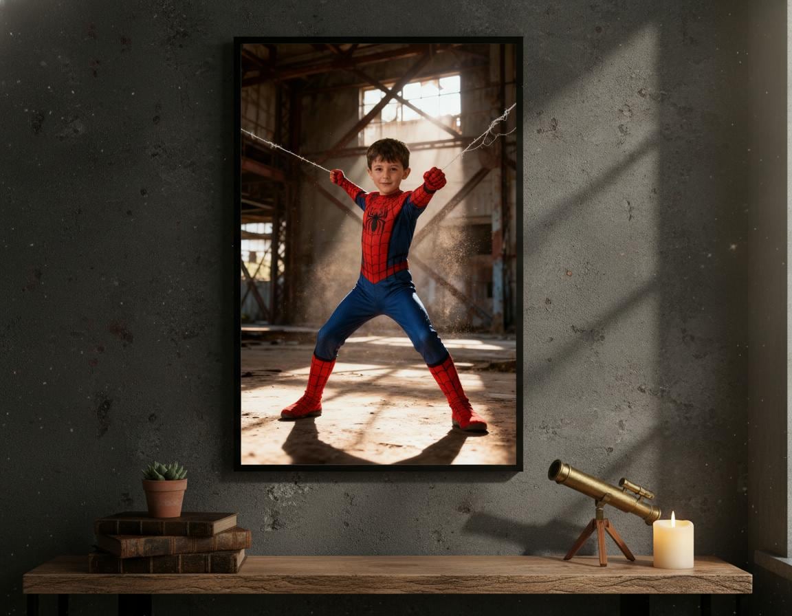 Custom Spiderman Portrait | Industrial Warehouse Scene | Superhero Wall Art | Digital Download - Image 6
