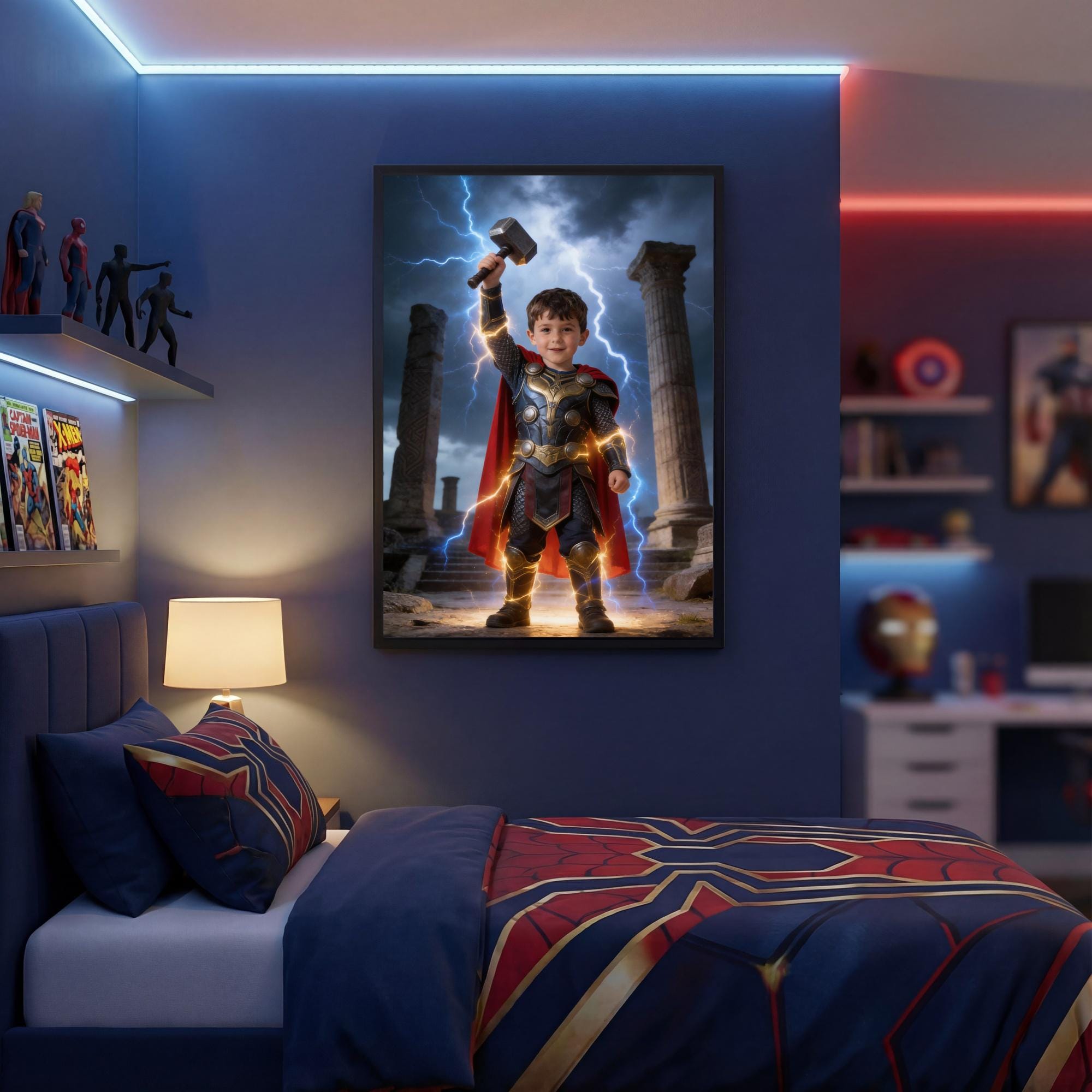 Custom Thor Portrait, Personalized God of Thunder Gift - Image 7