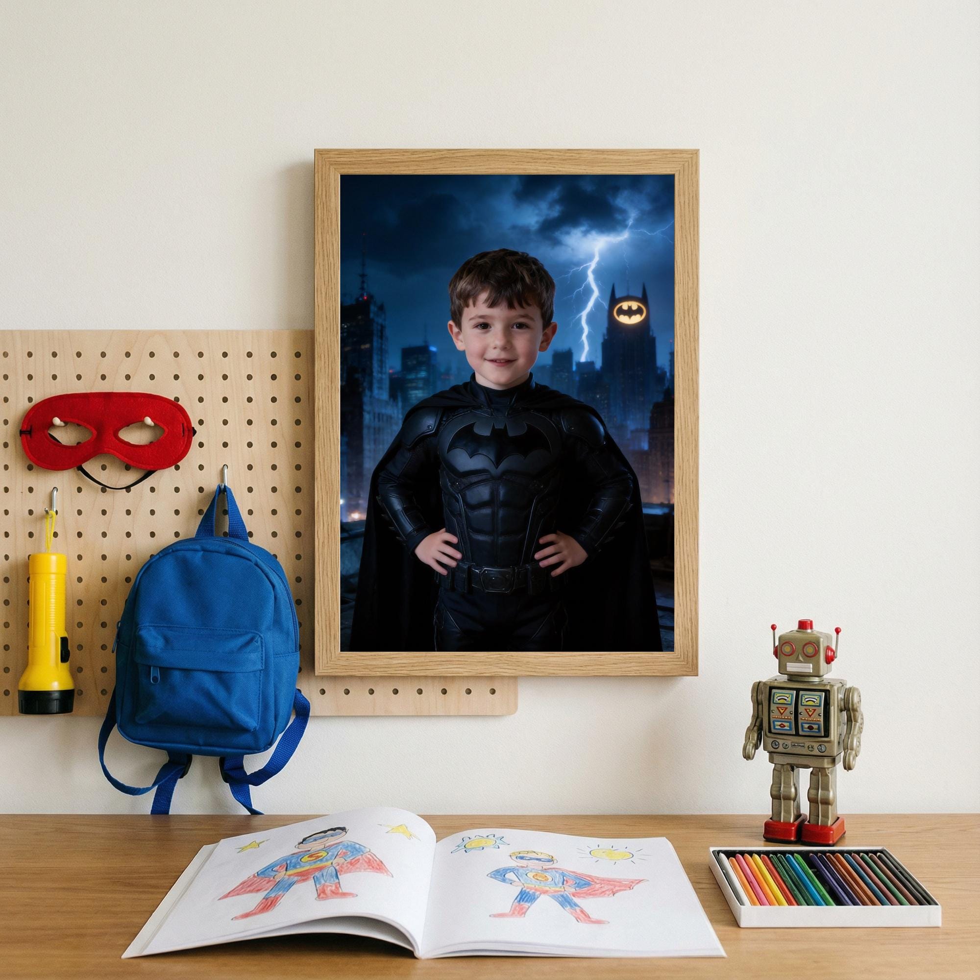 Custom Iron Man Portrait, Personalised Superhero Gift for Kids, Ironman Wall Art for Boys Room, Stark Industries Kid Gift - Image 7