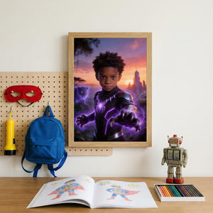 Custom Black Panther Portrait, Wakanda Superhero Gift for Boys - Image 9