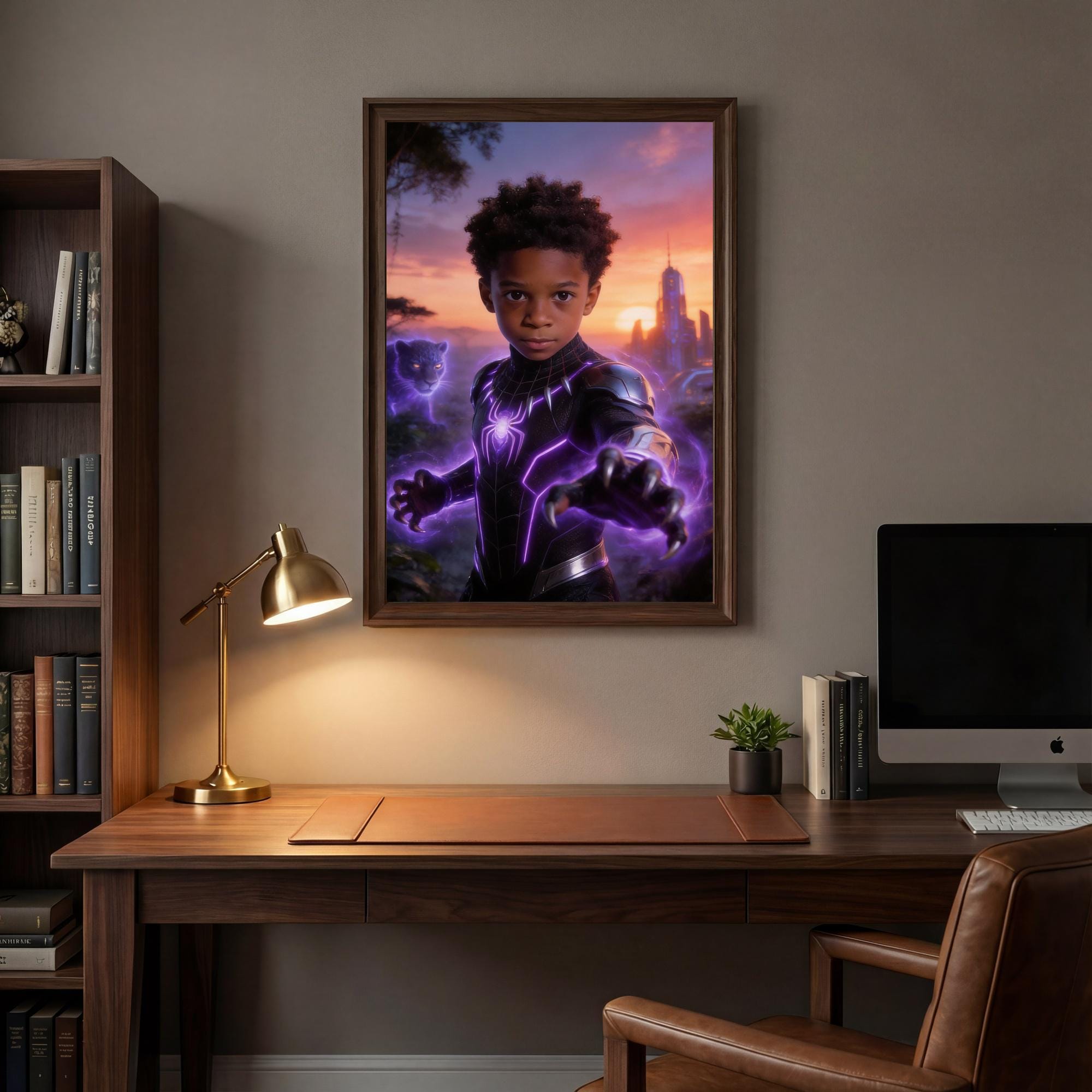 Custom Black Panther Portrait, Wakanda Superhero Gift for Boys - Image 10