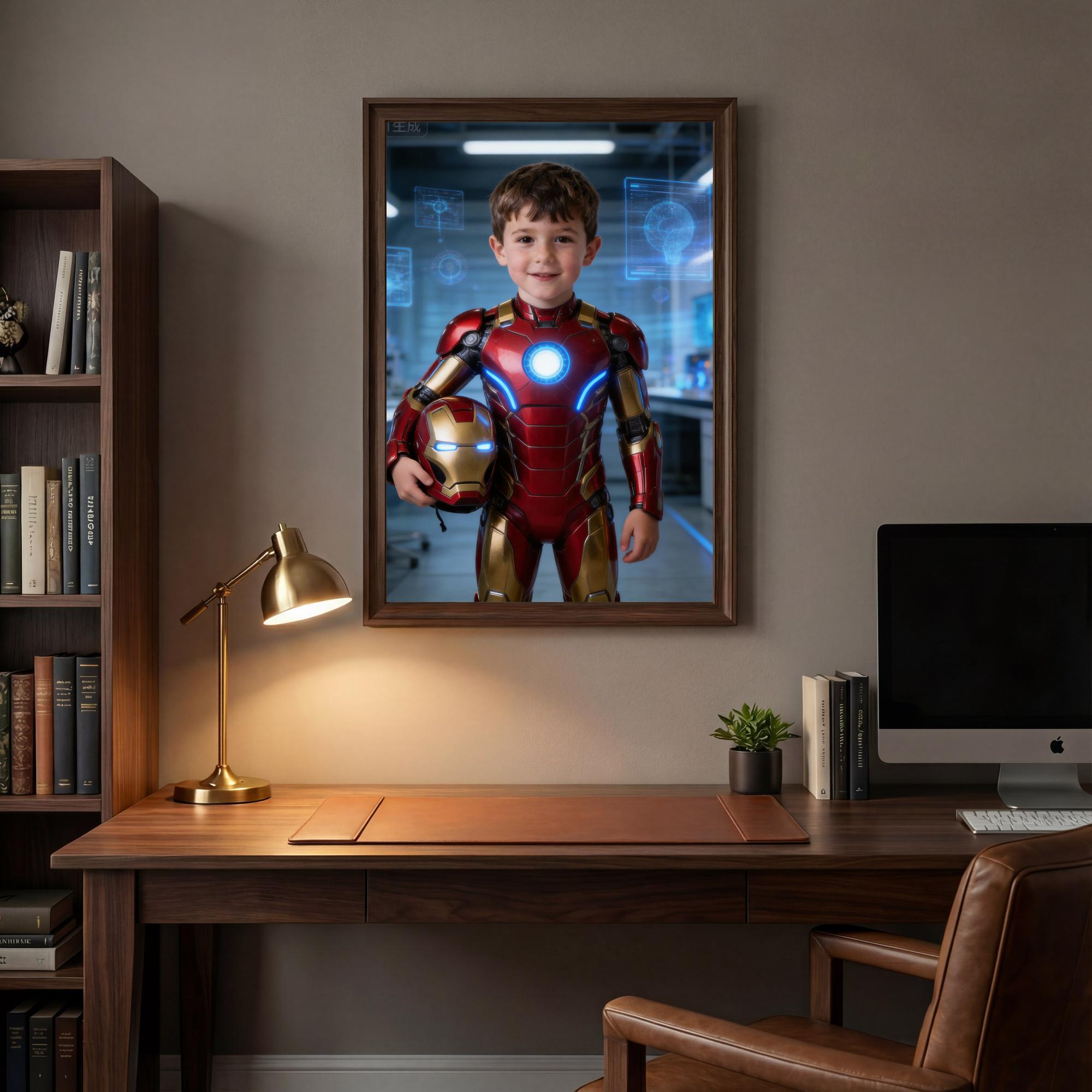Custom Iron Man Portrait, Stark Industries Kids Room Decor - Image 10