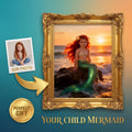 Custom Mermaid Portrait From Photo, Personalized Ocean Princess Wall Art (Digital File or Poster/Canvas Option Available). - Image 1
